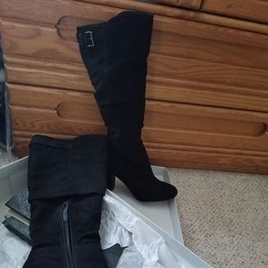 Jessica Simpson knee high suede heeled boots